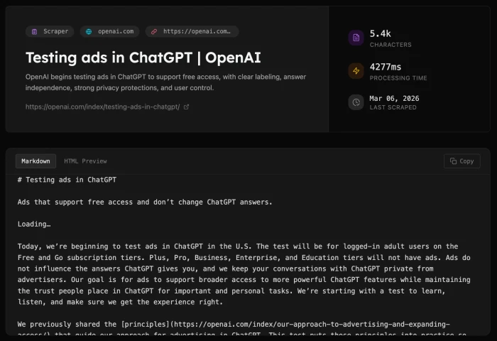 URL Website Scraper