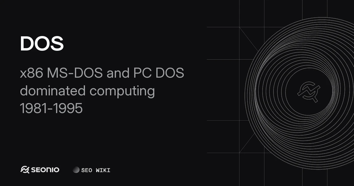 DOS: Disk Operating System Architecture and History