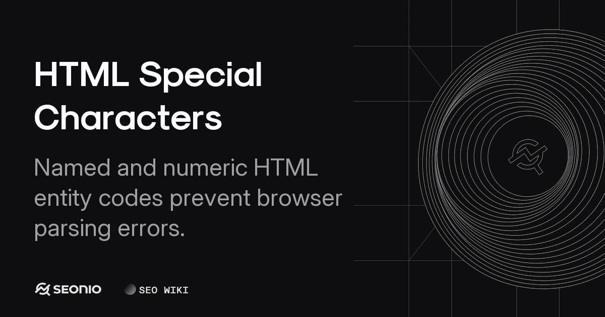 HTML Special Characters: Entity Codes and Usage Guide