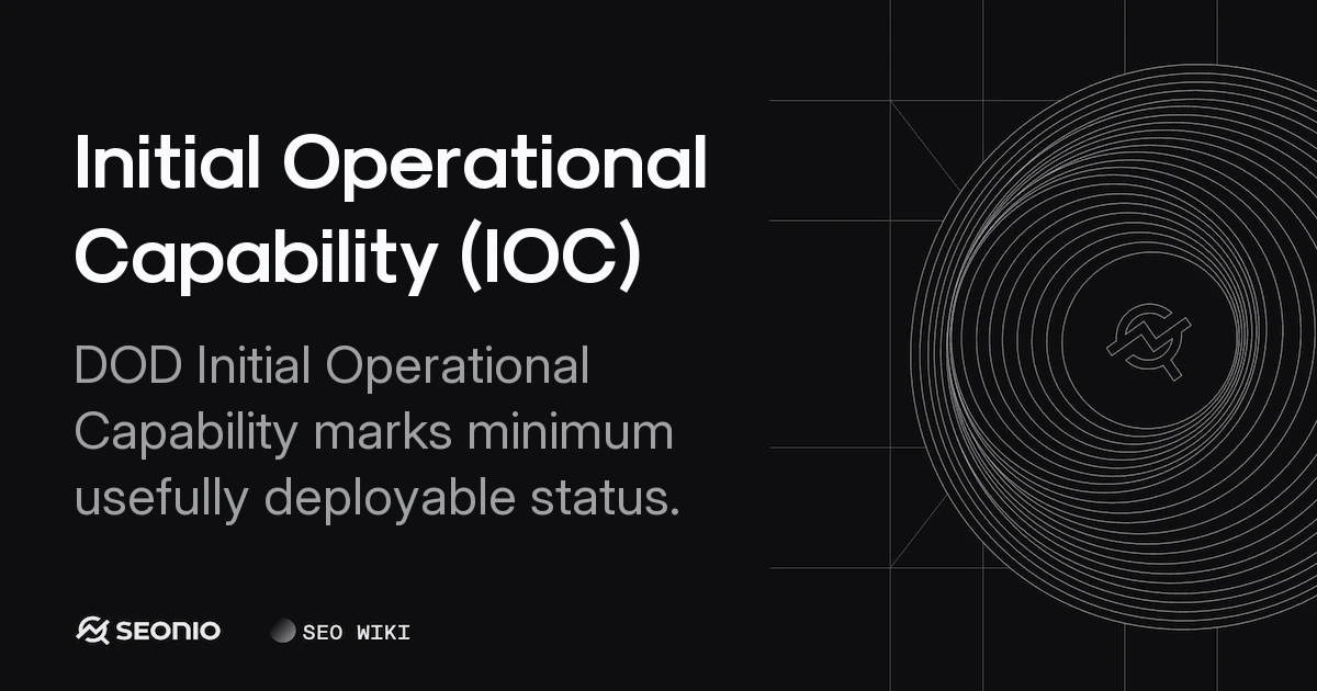 Initial Operational Capability (IOC): Criteria & Usage