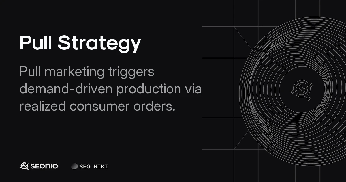 Pull Strategy: Marketing and Supply Chain Mechanisms