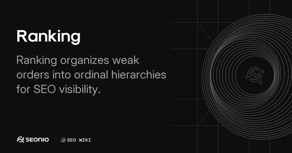 Ranking: Mathematical Definitions and SEO Principles