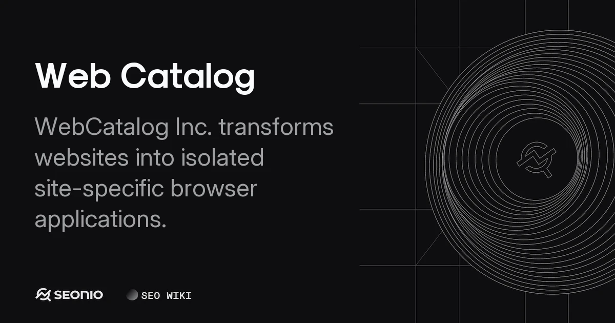 Web Catalog: Site-Specific Browser & Workspace Guide
